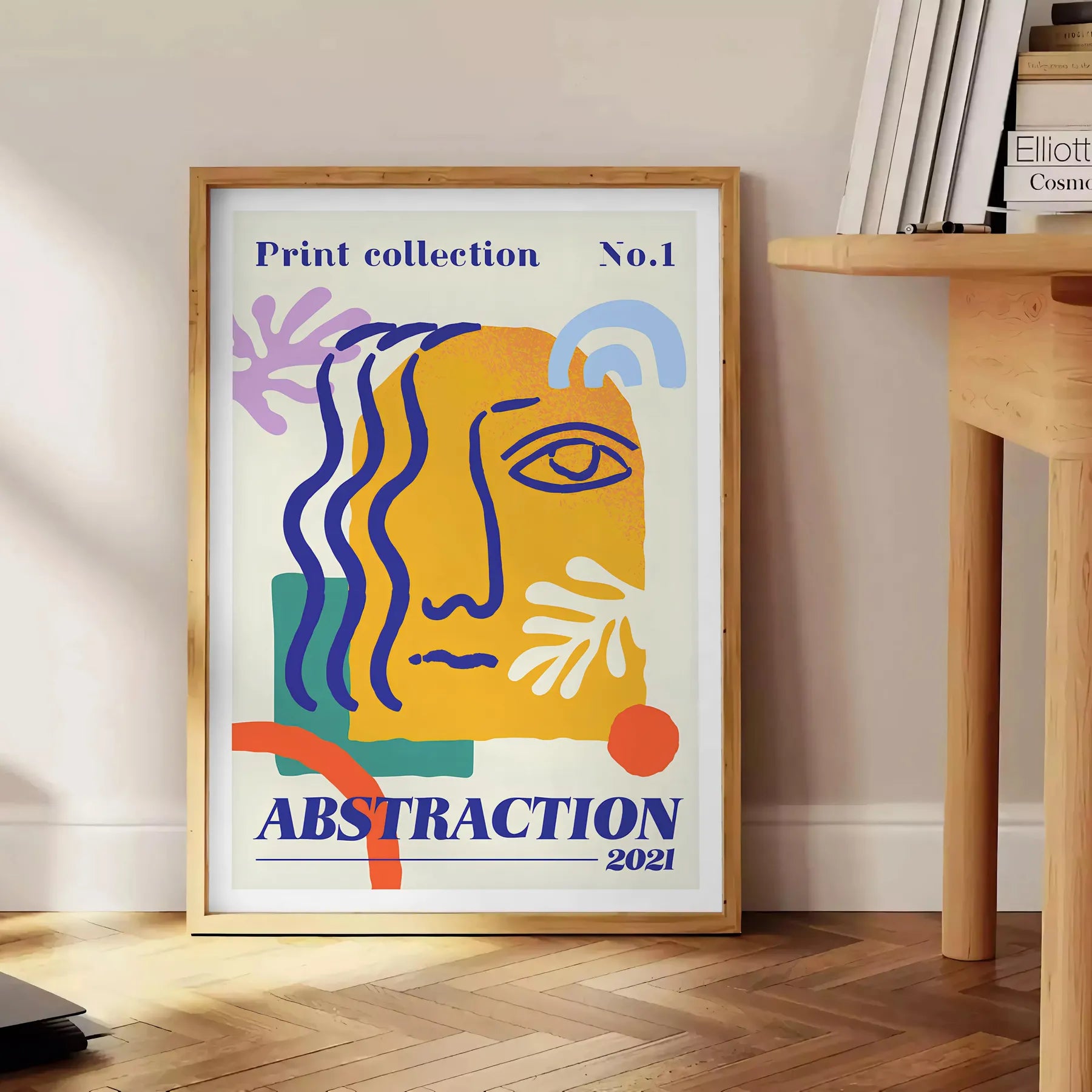 space vibrant abstract events maximalist poster bold yellow orange hues eye wall art perfect gift enthusiasts stunning addition home decor unmounted prints