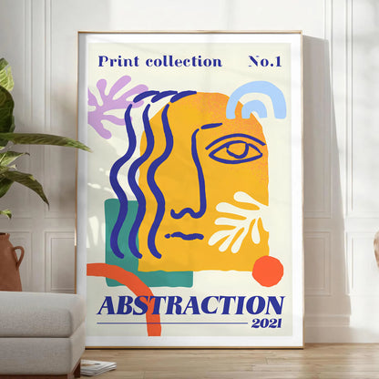 space vibrant abstract events maximalist poster bold yellow orange hues eye wall art perfect gift enthusiasts stunning addition home decor unmounted prints