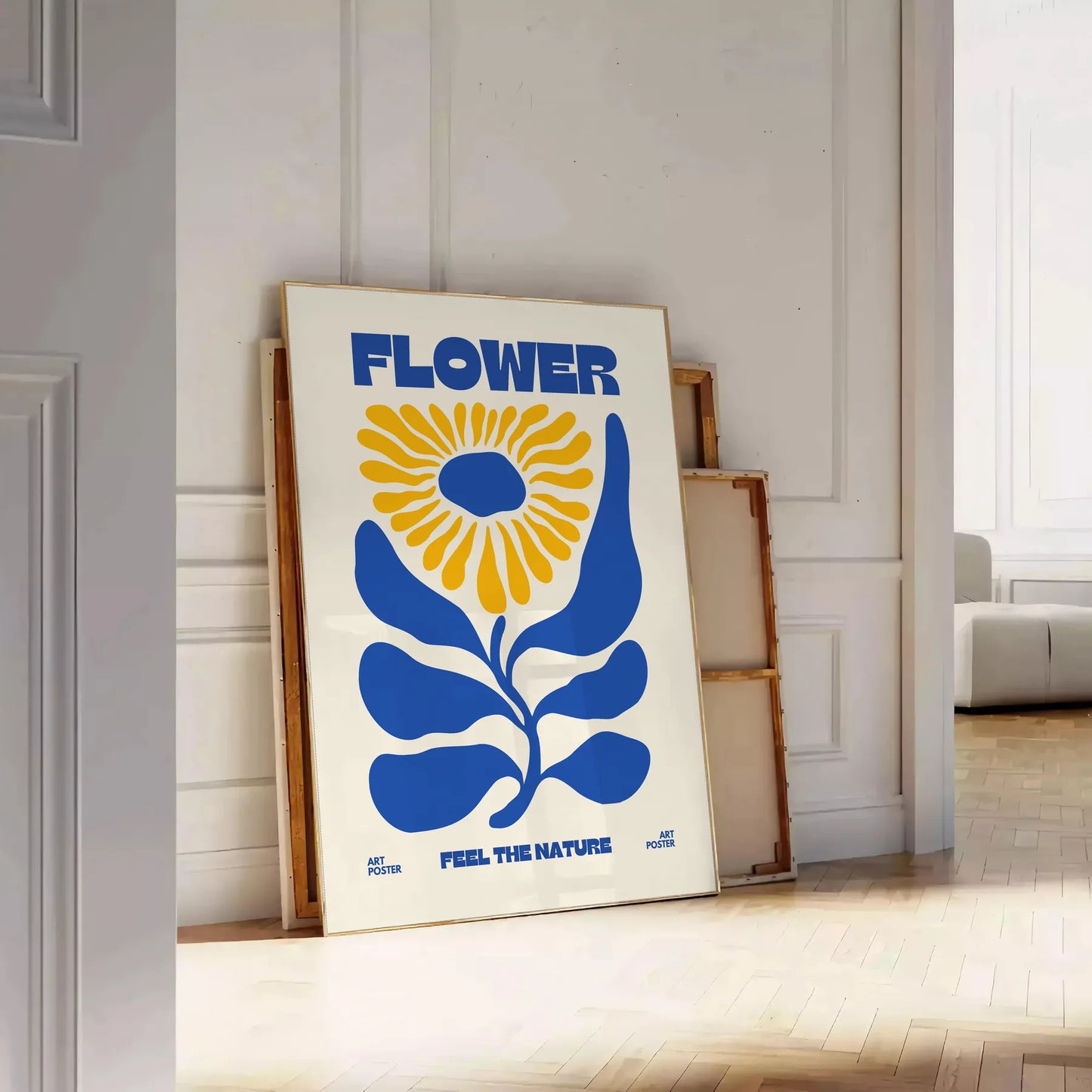 space stunning Flower Market Print poster essence nature elegant gray vibrant orange hues wall art thoughtful gift sizes A4 cm A0 beauty walls today