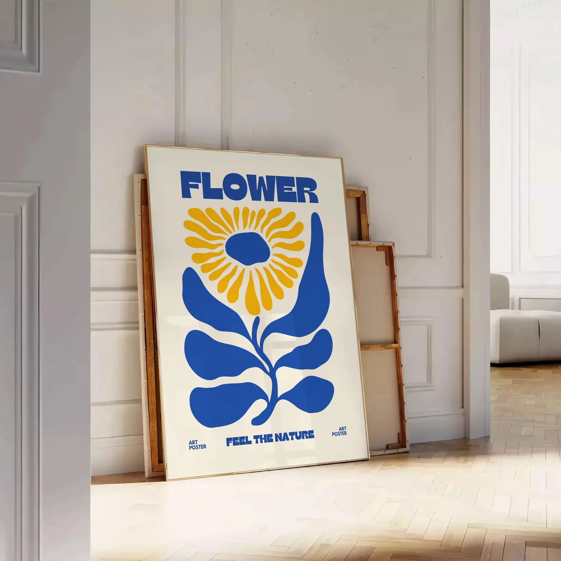 space stunning Flower Market Print poster essence nature elegant gray vibrant orange hues wall art thoughtful gift sizes A4 cm A0 beauty walls today