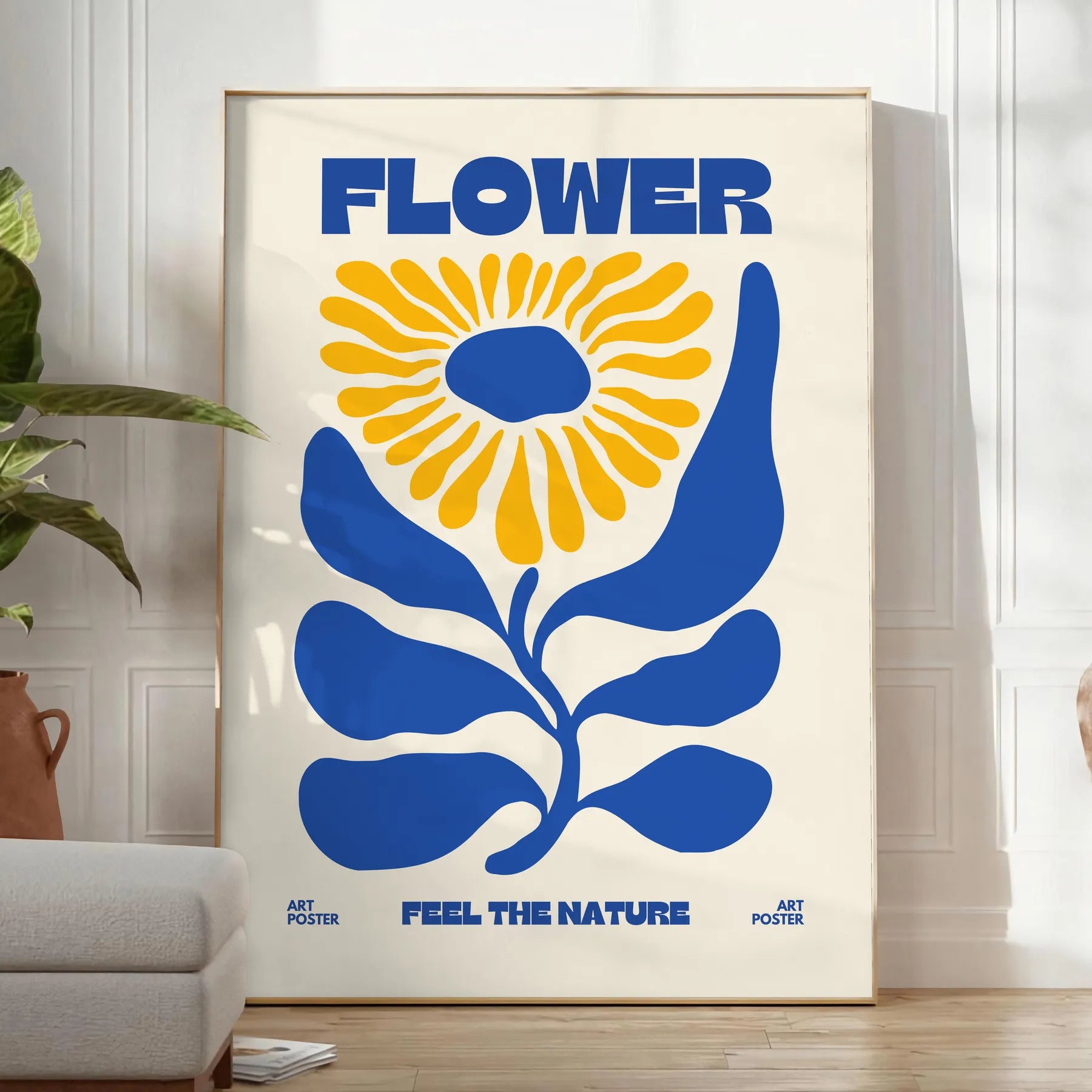 space stunning Flower Market Print poster essence nature elegant gray vibrant orange hues wall art thoughtful gift sizes A4 cm A0 beauty walls today
