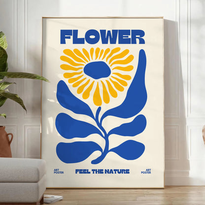 space stunning Flower Market Print poster essence nature elegant gray vibrant orange hues wall art thoughtful gift sizes A4 cm A0 beauty walls today